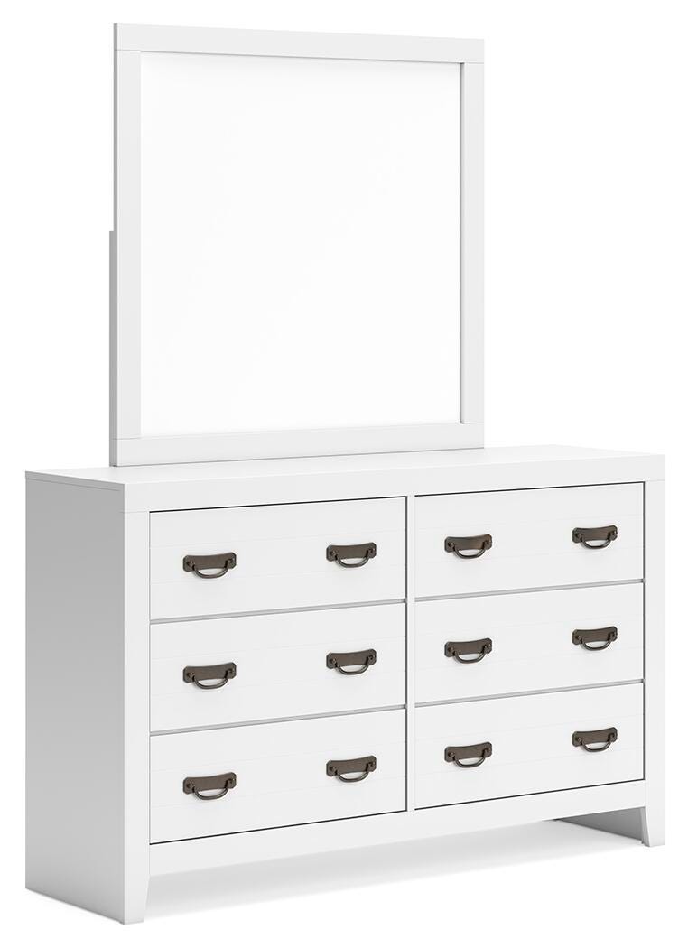 Binterglen Twin Panel Bed, Dresser, Mirror and Nightstand