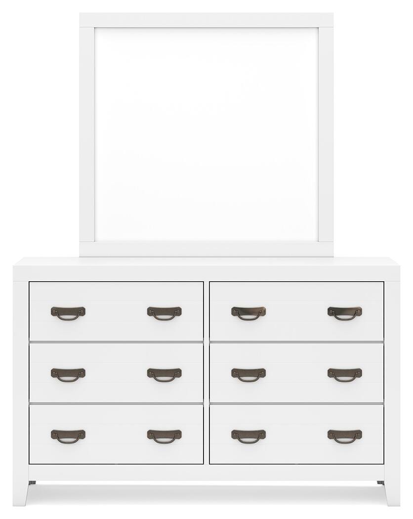 Binterglen Twin Panel Bed, Dresser, Mirror and Nightstand