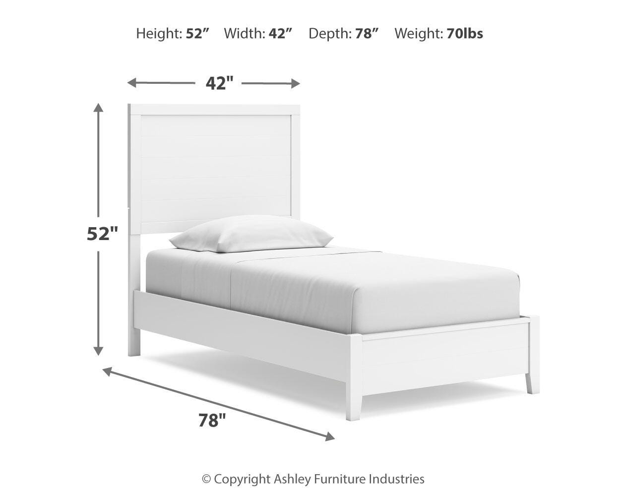Binterglen Twin Panel Bed, Dresser, Mirror and Nightstand