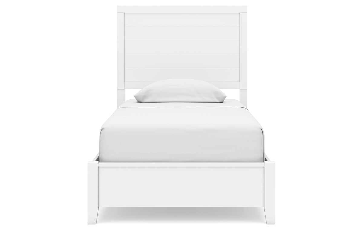 Binterglen Twin Panel Bed with Mirrored Dresser