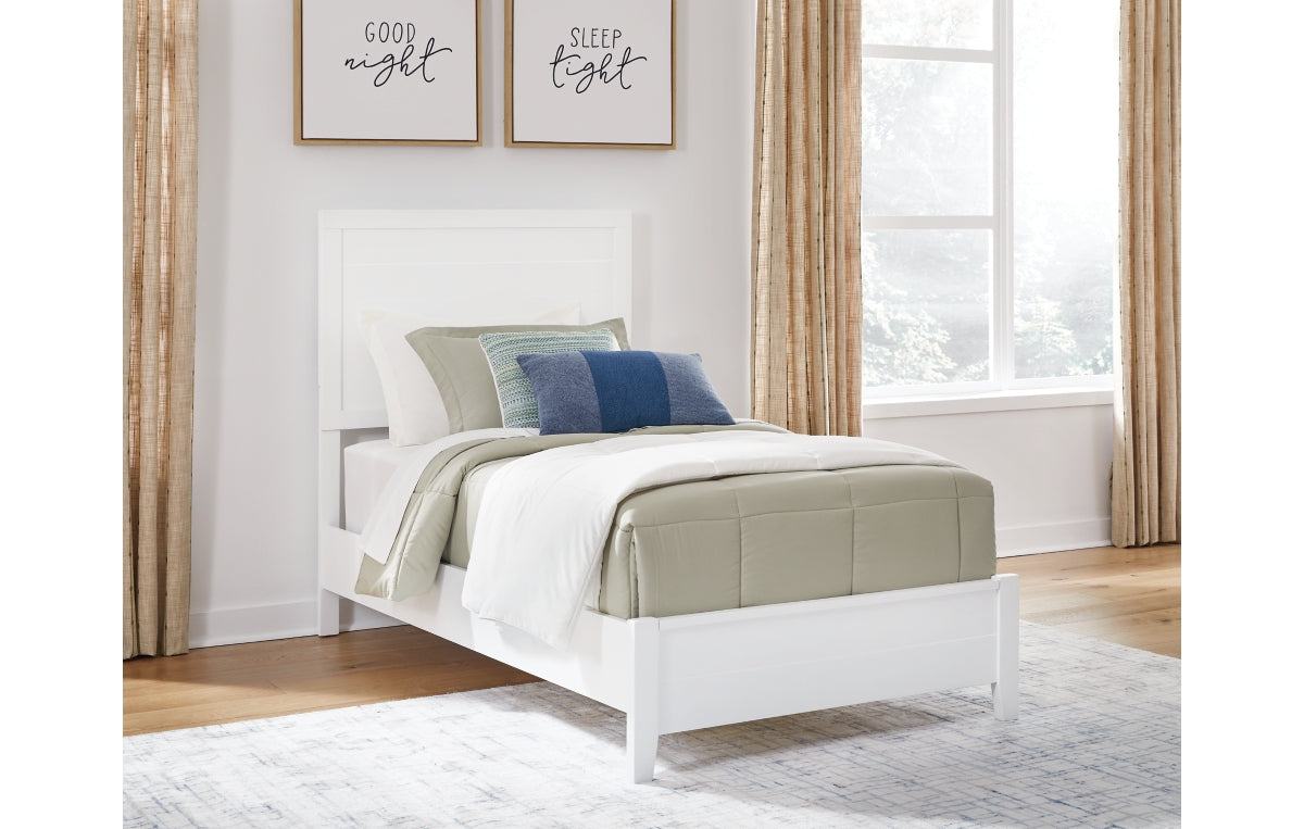 Binterglen Twin Panel Bed with Mirrored Dresser