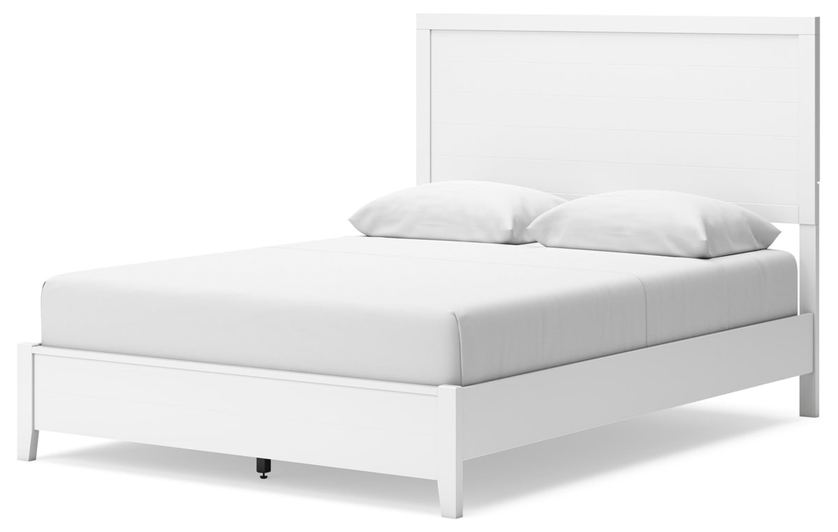Binterglen Queen Panel Bed with Mirrored Dresser and Nightstand