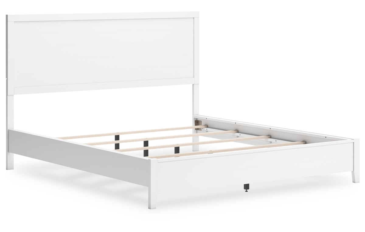 Binterglen California King Panel Bed with Mirrored Dresser