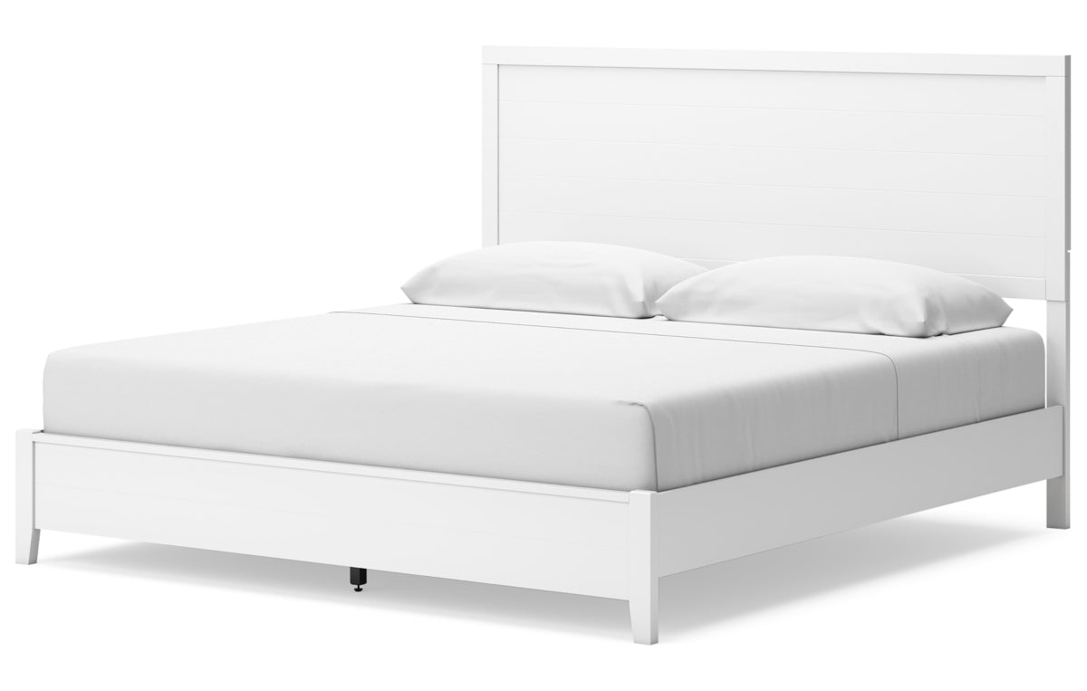 Binterglen King Panel Bed with Mirrored Dresser