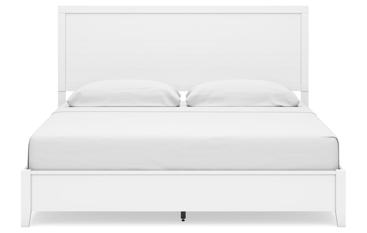 Binterglen King Panel Bed with Mirrored Dresser