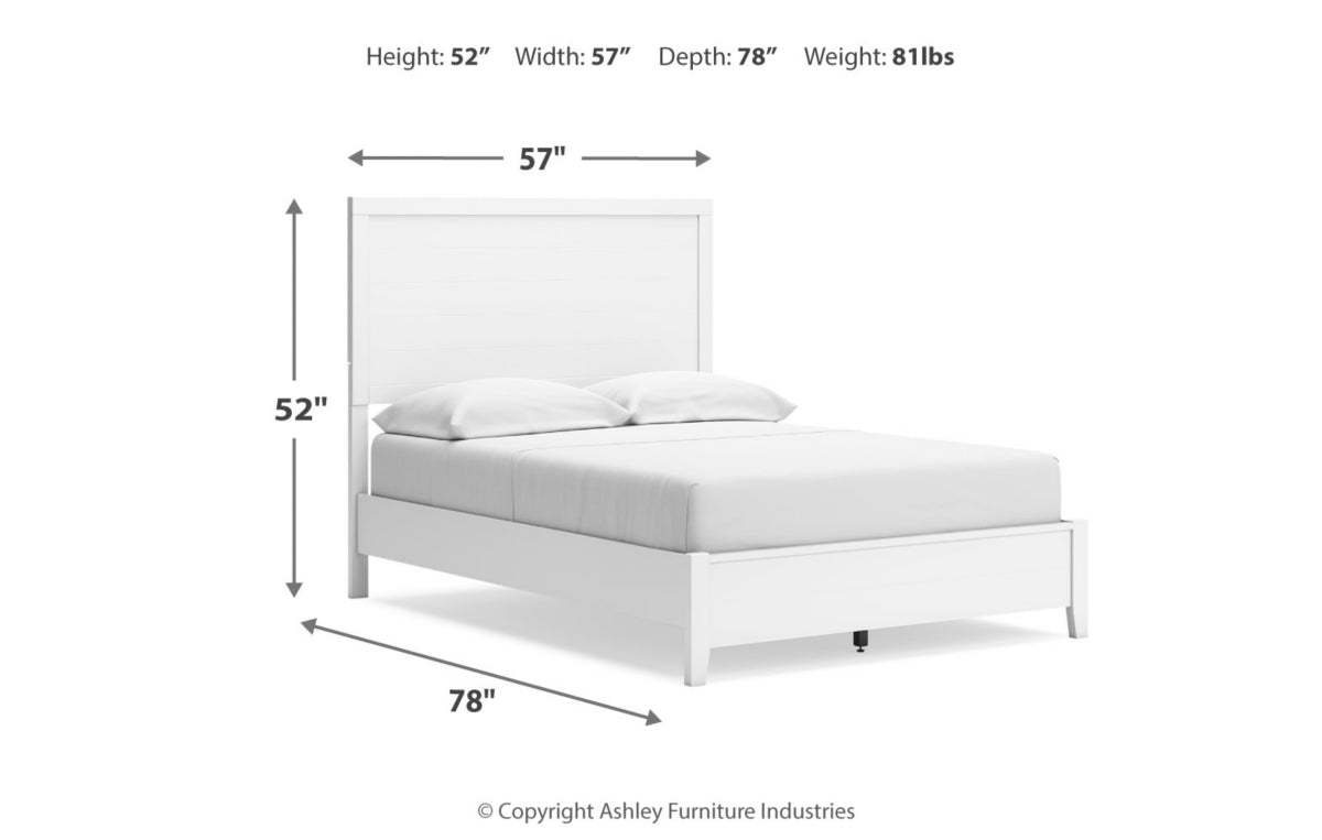 Binterglen Full Panel Bed with Mirrored Dresser