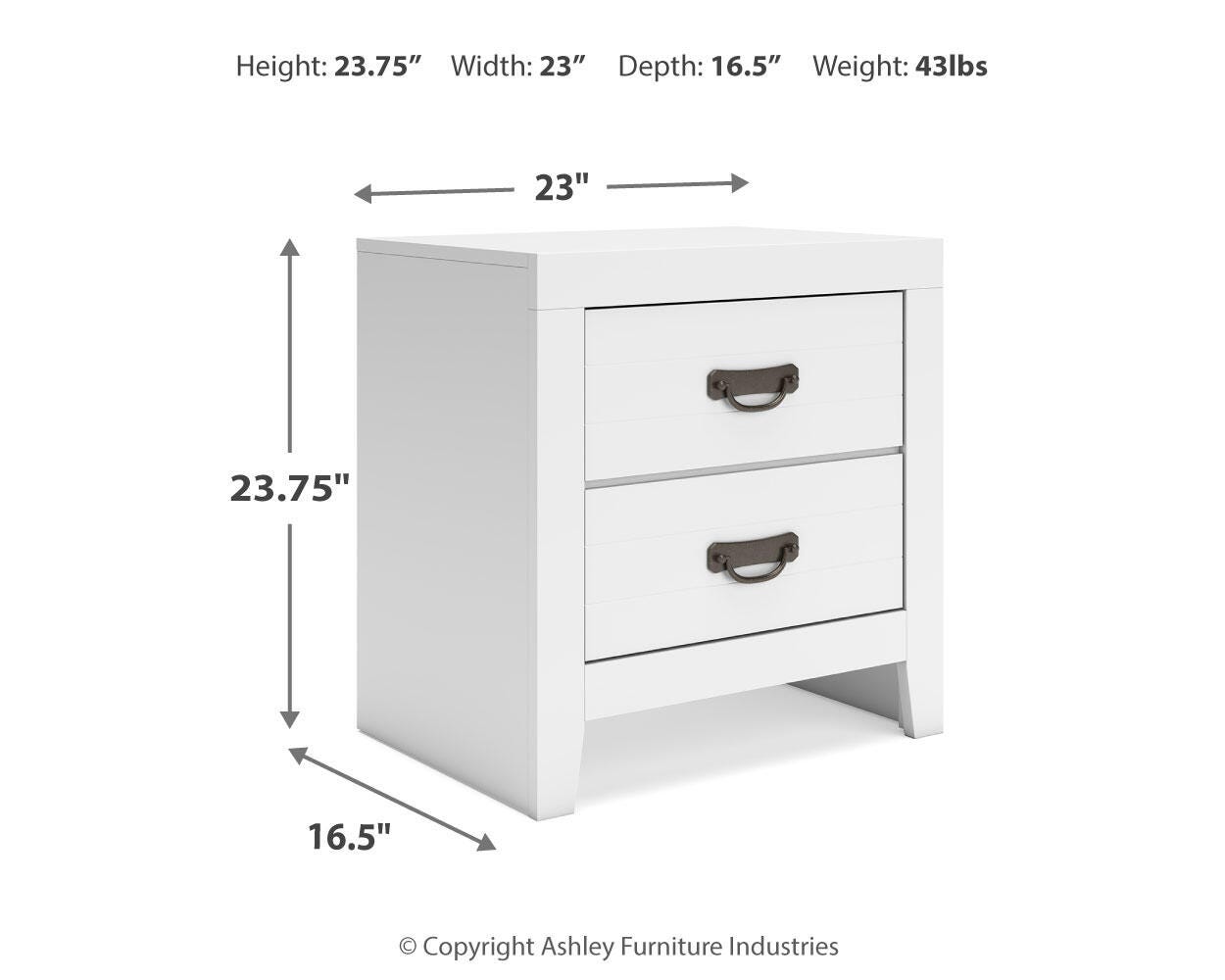 Binterglen Twin Panel Bed, Dresser, Mirror and Nightstand