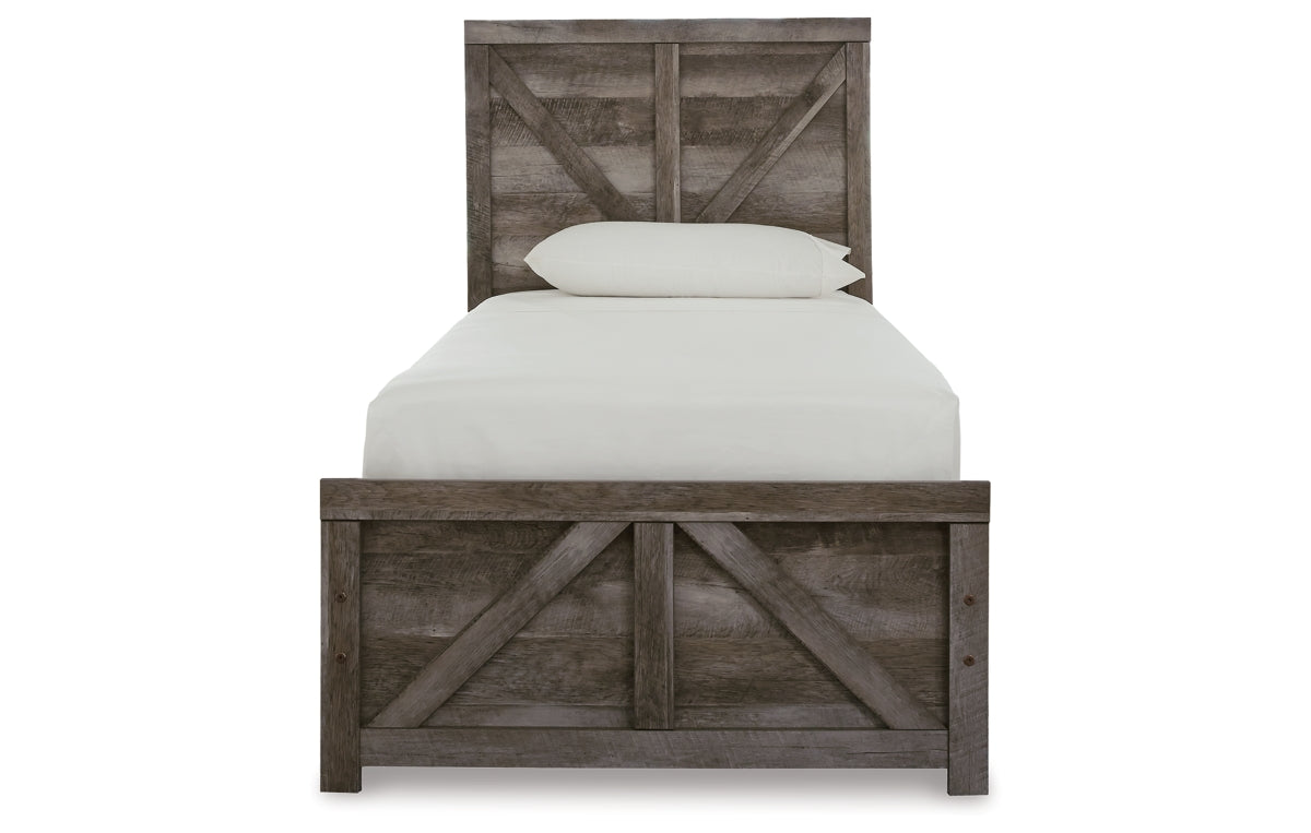 Wynnlow Twin Crossbuck Panel Bed
