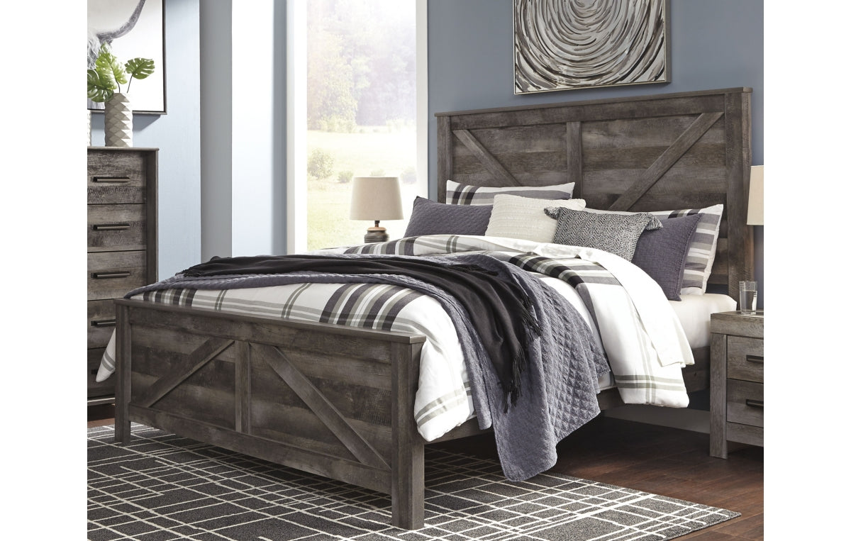 Wynnlow King Crossbuck Panel Bed