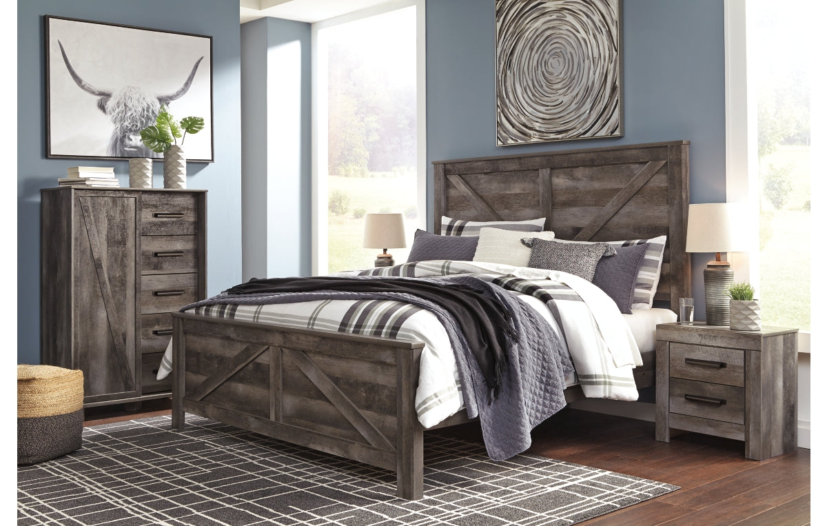 Wynnlow King Crossbuck Panel Bed