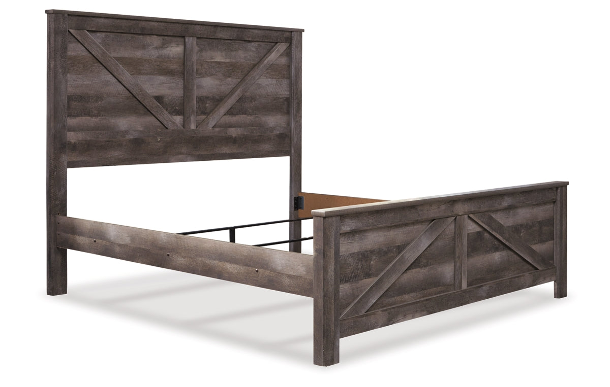 Wynnlow King Crossbuck Panel Bed