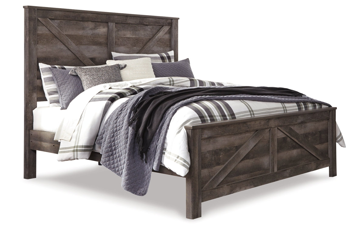 Wynnlow King Crossbuck Panel Bed