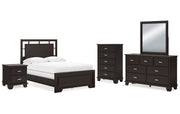 Covetown Full Panel Bed, Dresser, Mirror, Chest and Nightstand