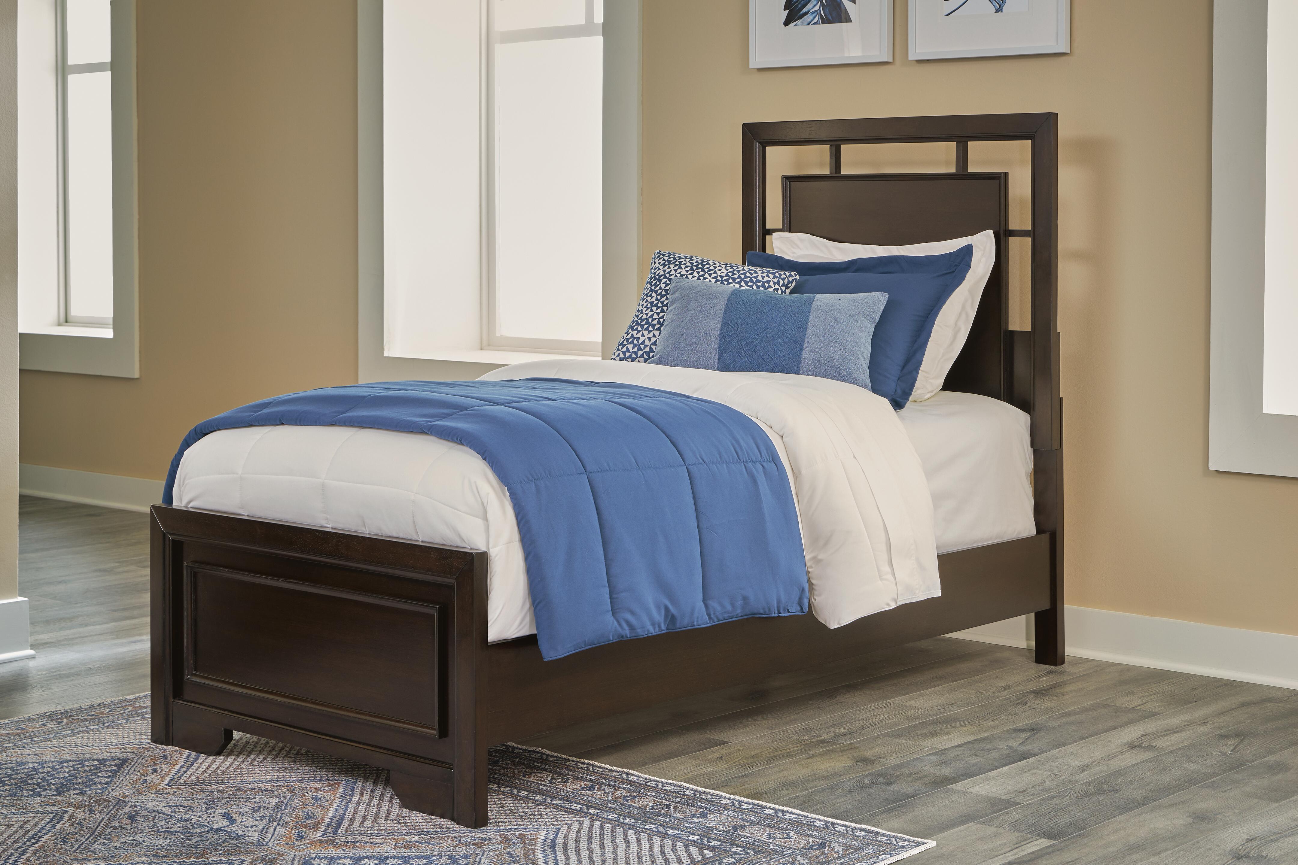 Covetown Twin Panel Bed, Dresser, Mirror and Nightstand