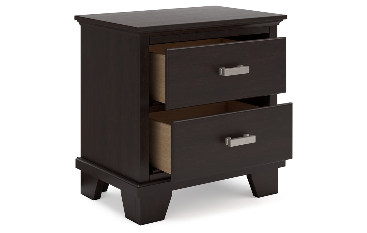 Covetown Twin Panel Bed with Mirrored Dresser, Chest and Nightstand