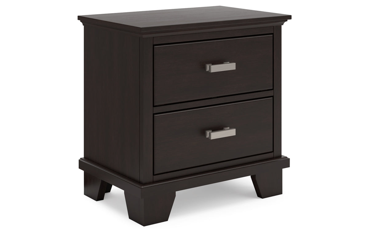 Covetown Twin Panel Bed with Mirrored Dresser, Chest and Nightstand