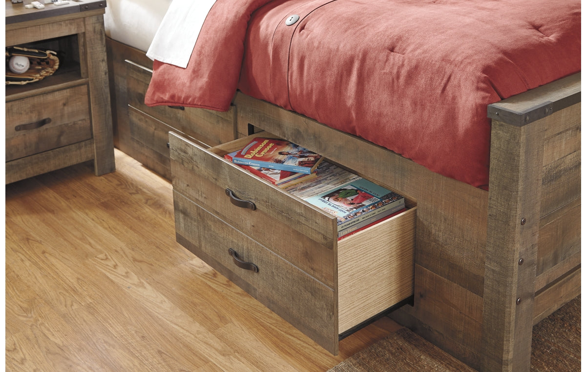 Trinell Full Bookcase Bed with 2 Storage Drawers