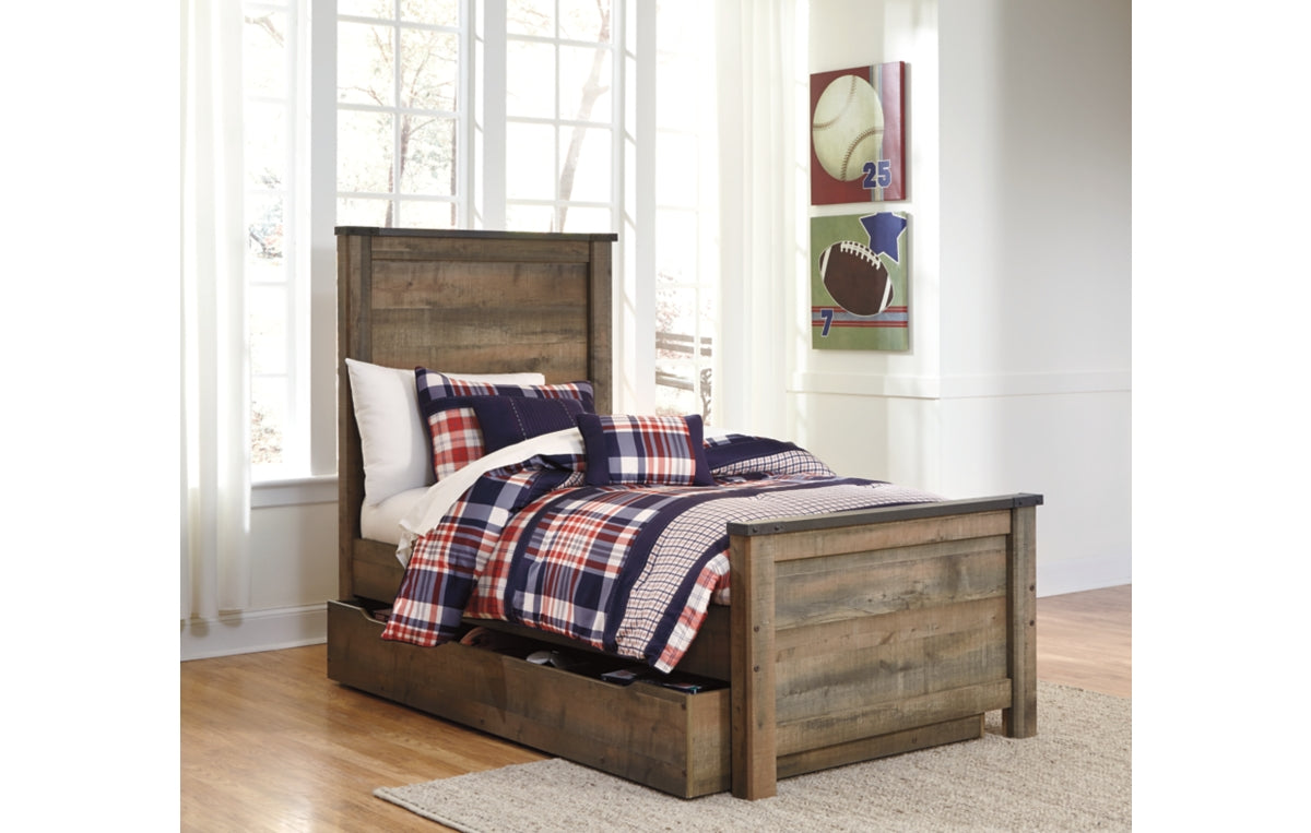 Trinell Twin Panel Bed with 1 Large Storage Drawer