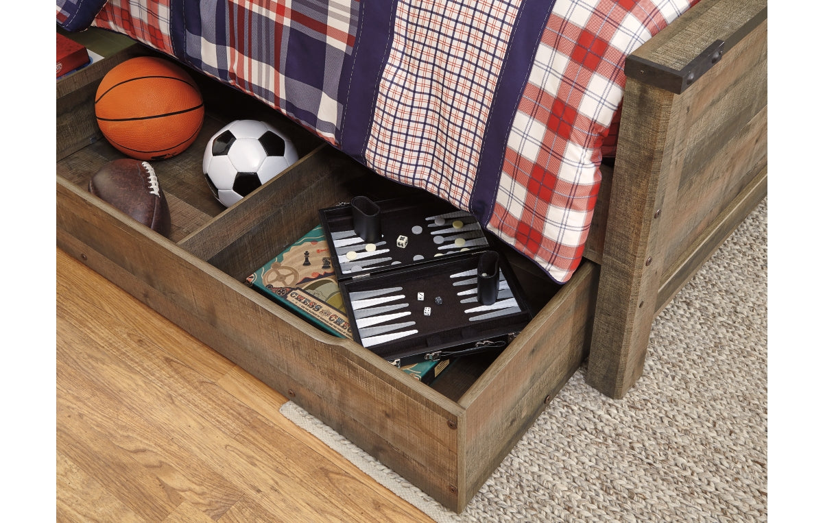 Trinell Twin Panel Bed with 1 Large Storage Drawer