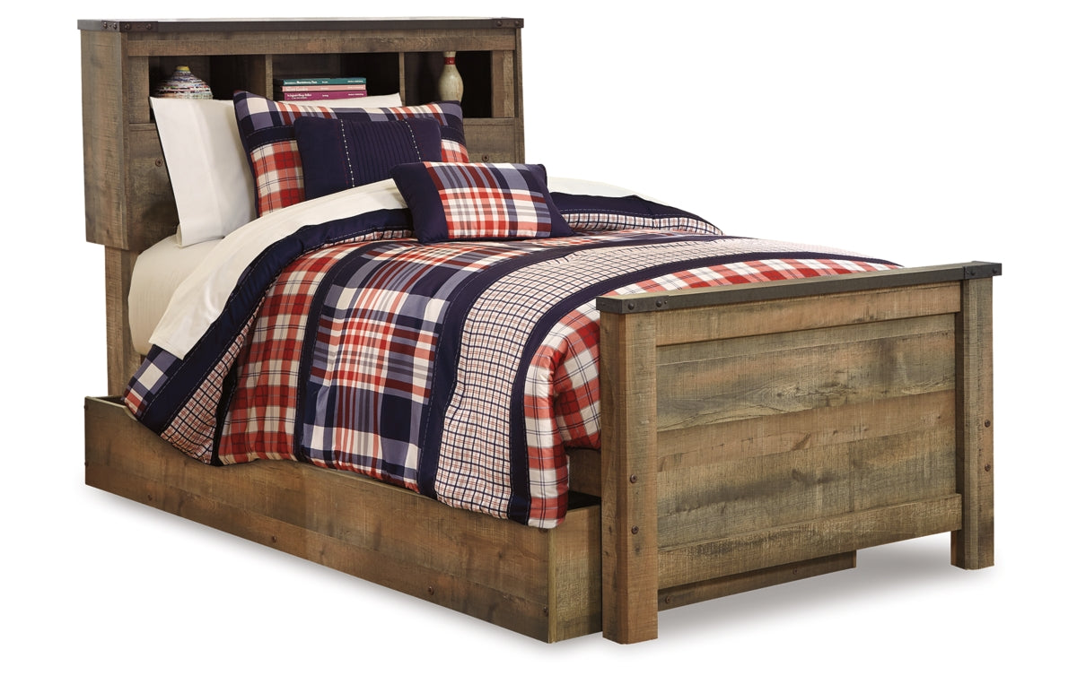 Trinell Twin Bookcase Bed with 1 Large Storage Drawer