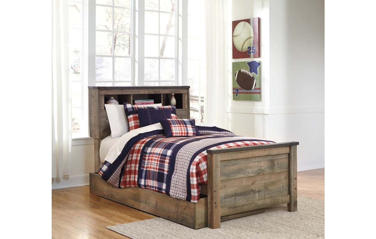 Trinell Twin Bookcase Bed with 1 Large Storage Drawer