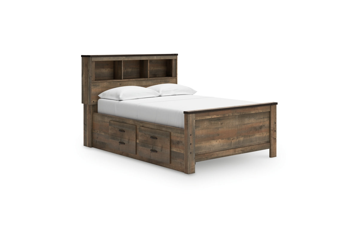 Trinell Full Bookcase Bed with 2 Storage Drawers