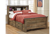 Trinell Full Bookcase Bed with 2 Sided Storage