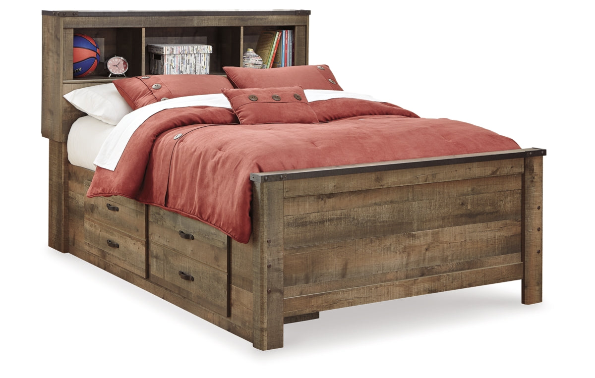 Trinell Full Bookcase Bed with 2 Storage Drawers