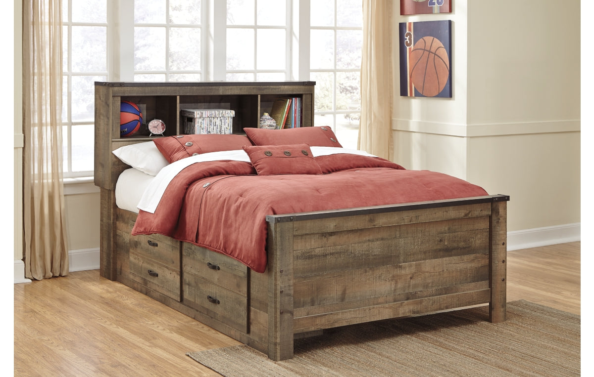 Trinell Full Bookcase Bed with 2 Storage Drawers