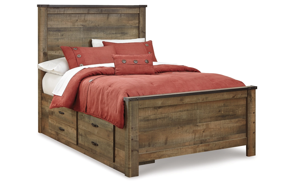 Trinell Full Panel Bed with 2 Storage Drawers