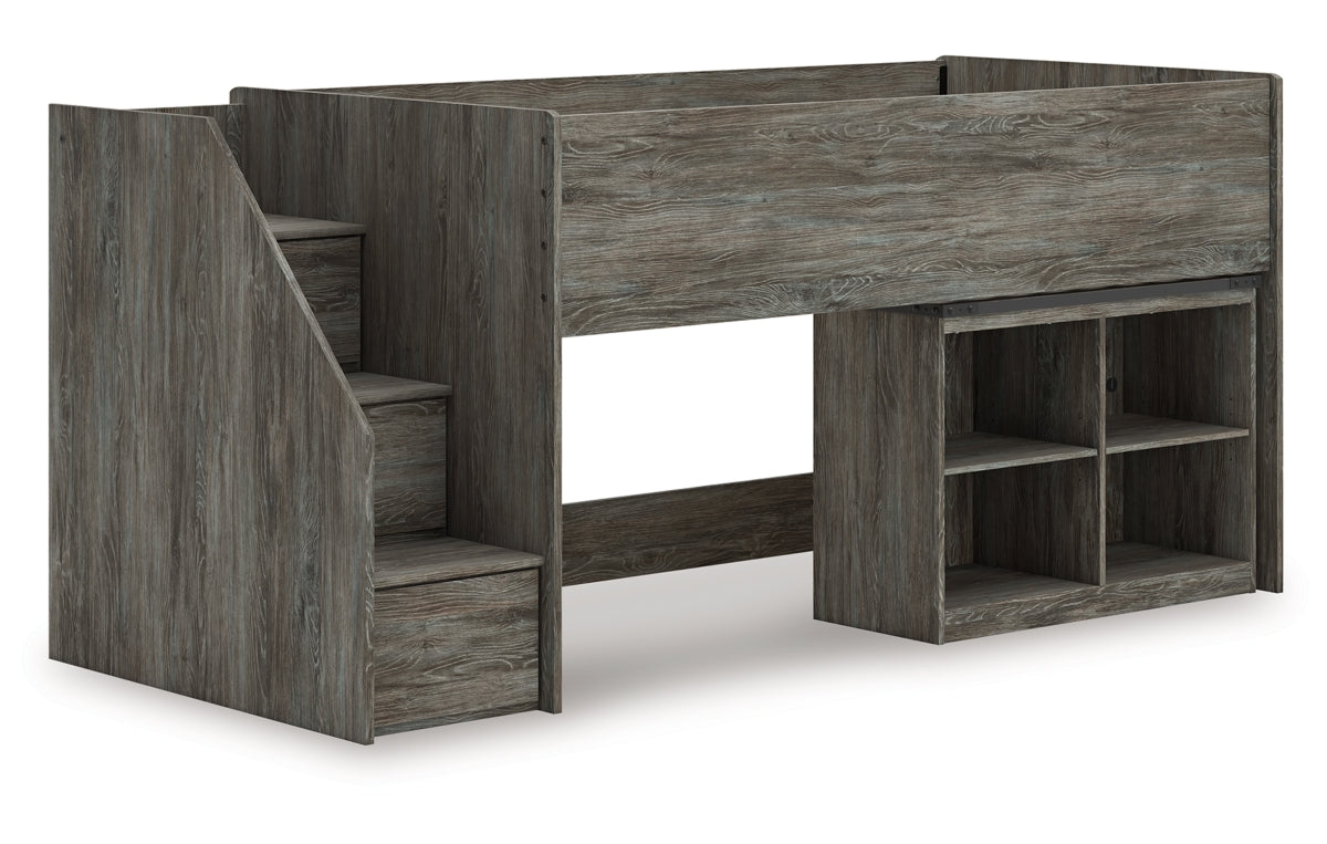 Frandern Twin Loft  Bed with Bookcase Storage