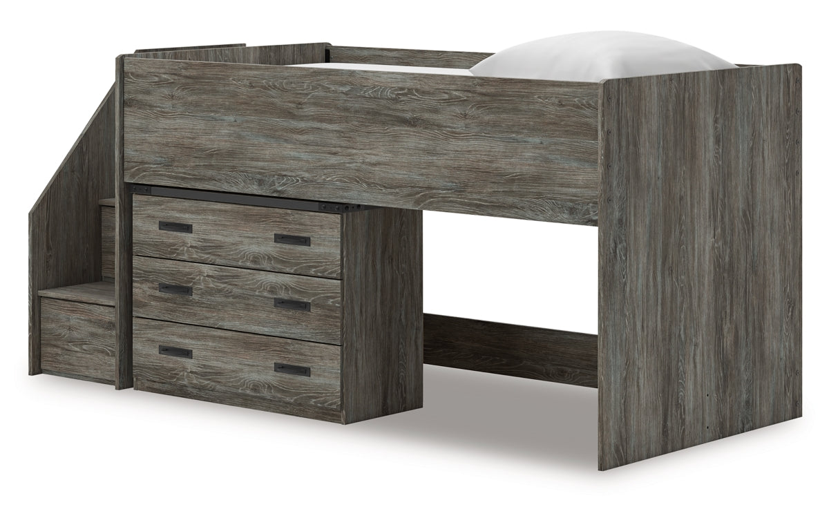 Frandern Twin Loft Bed with Drawer Storage