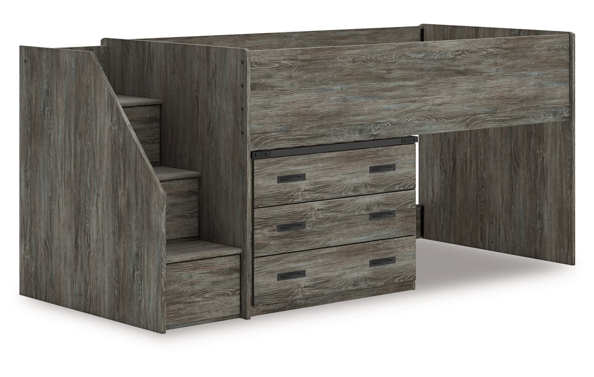 Frandern Twin Loft Bed with Drawer Storage
