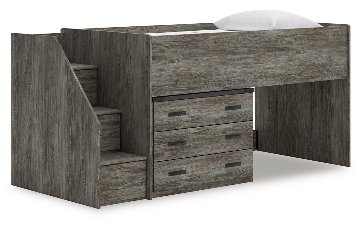 Frandern Twin Loft Bed with Drawer Storage