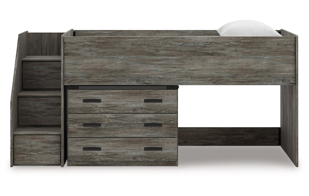 Frandern Twin Loft Bed with Drawer Storage