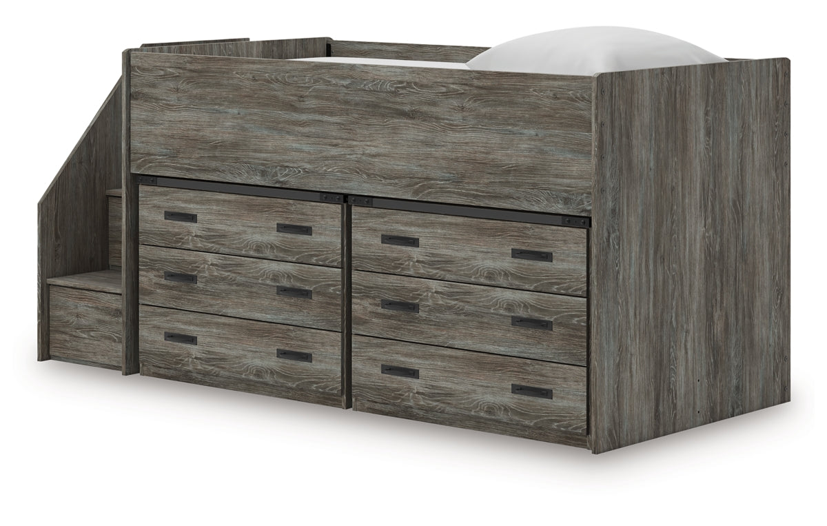 Frandern Twin Loft Bed with Drawer Storage