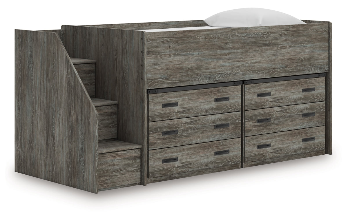 Frandern Twin Loft Bed with Drawer Storage