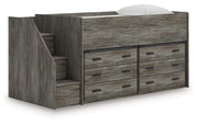 Frandern Twin Loft Bed with Drawer Storage