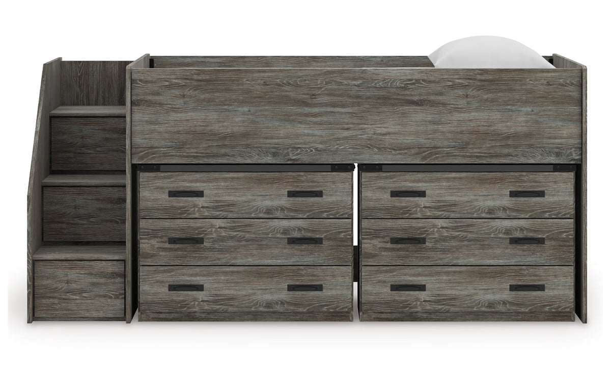 Frandern Twin Loft Bed with Drawer Storage