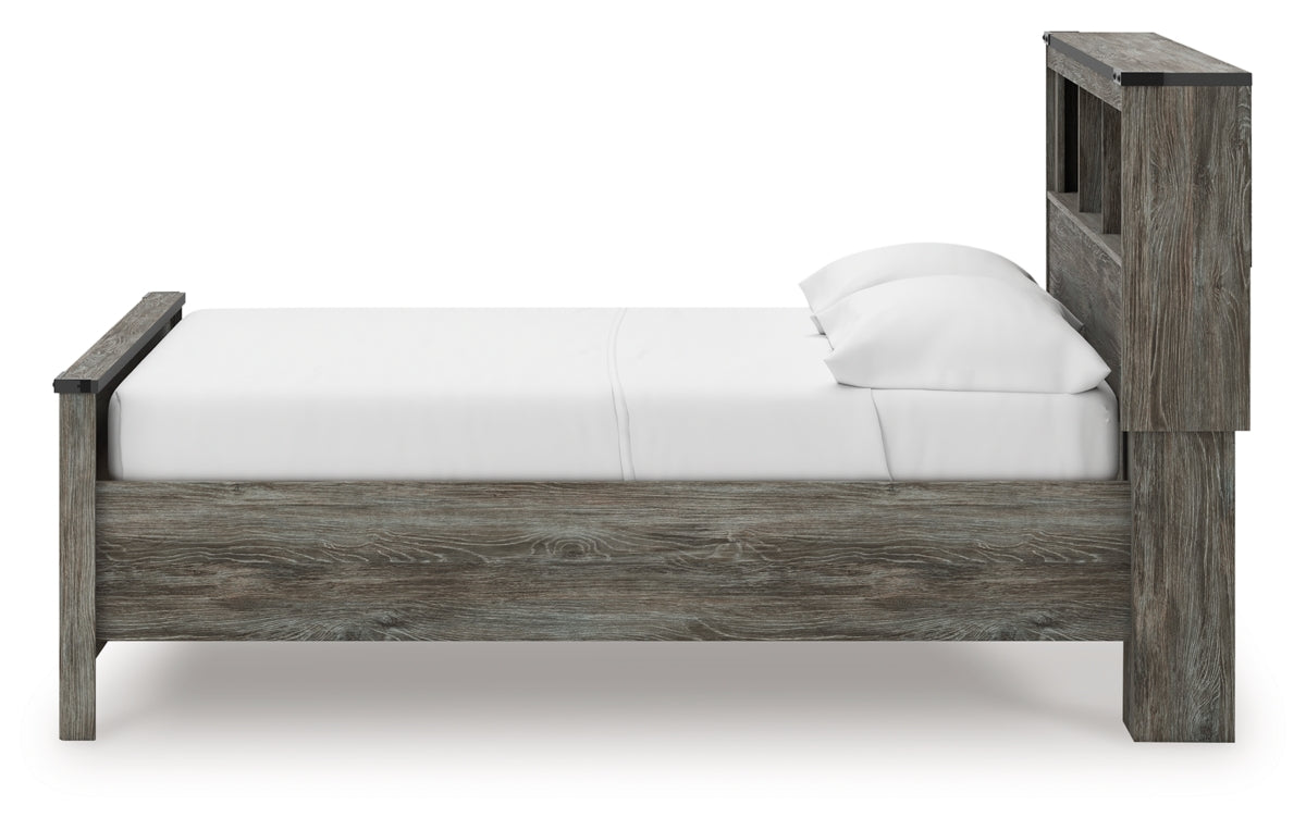Frandern Full Bookcase Panel Bed with Storage