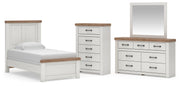 Savonport Twin Panel Bed, Dresser, Mirror and Chest