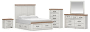 Savonport Queen Panel Storage Bed, Dresser, Mirror, Chest and Nightstand