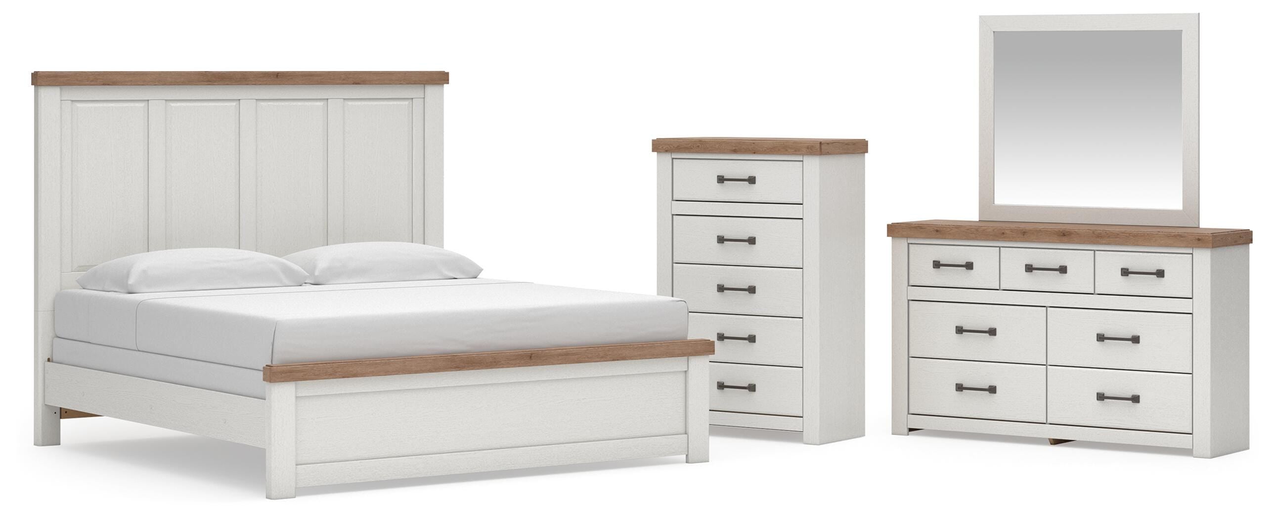 Savonport King Panel Bed, Dresser, Mirror and Chest