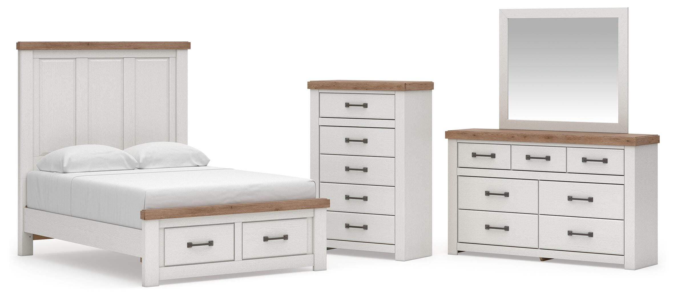 Savonport Full Panel Storage Bed, Dresser, Mirror and Chest