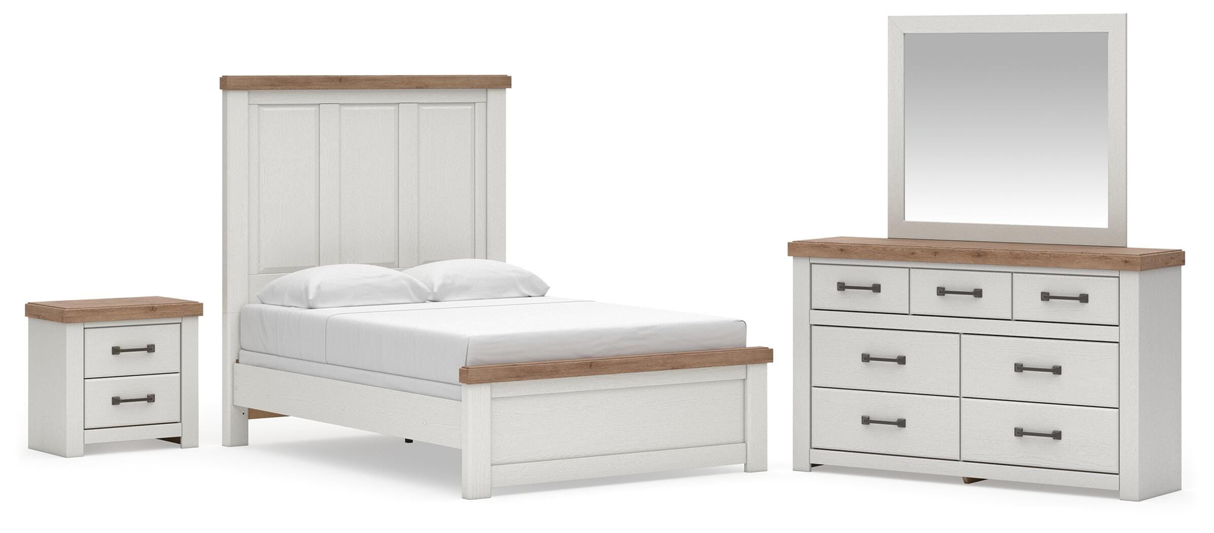 Savonport Full Panel Bed. Dresser, Mirror and Nightstand