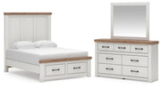 Savonport Full Panel Storage Bed, Dresser and Mirror