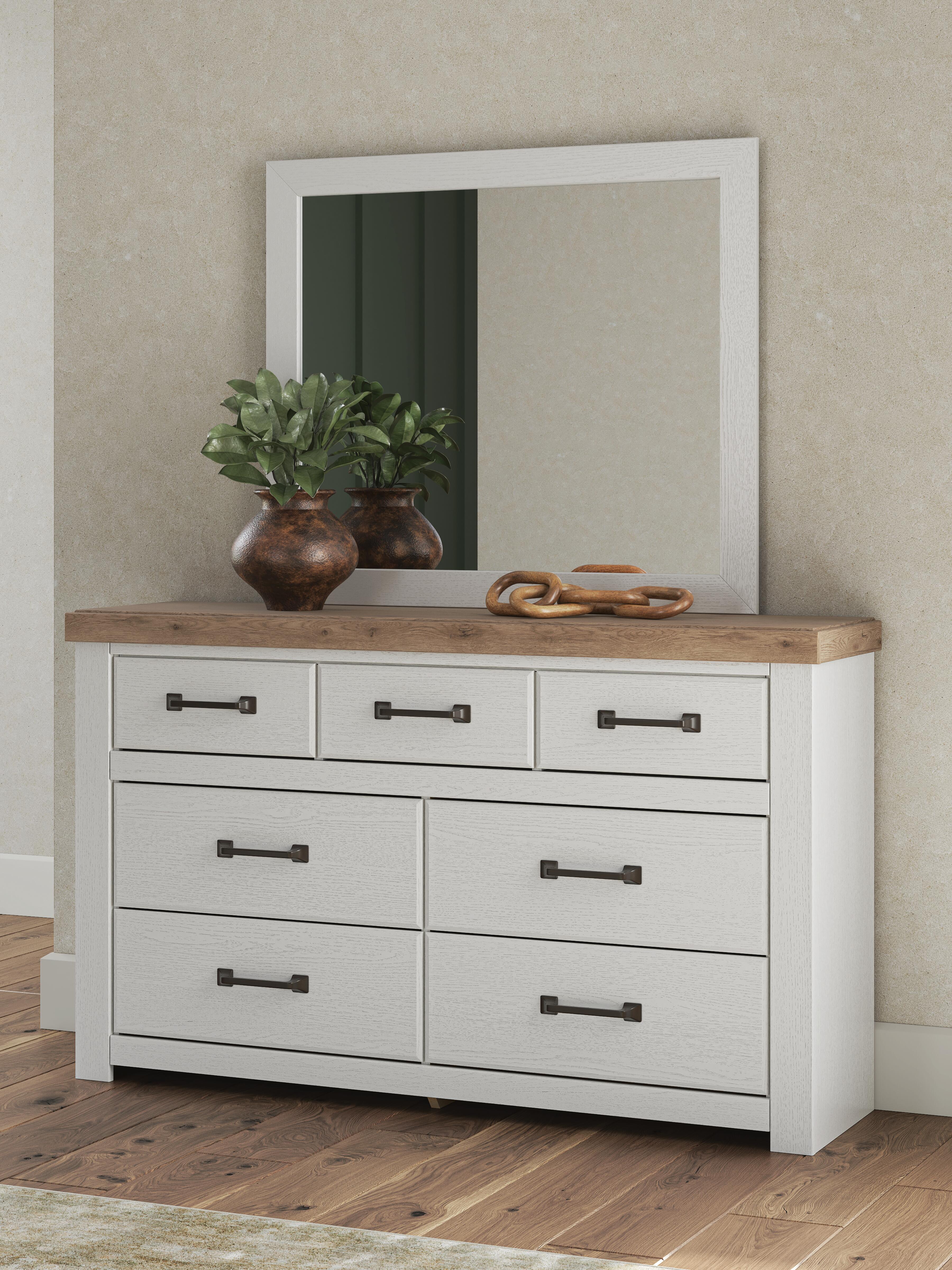 Savonport King Panel Bed with Storage. Dresser, Mirror and Nightstand