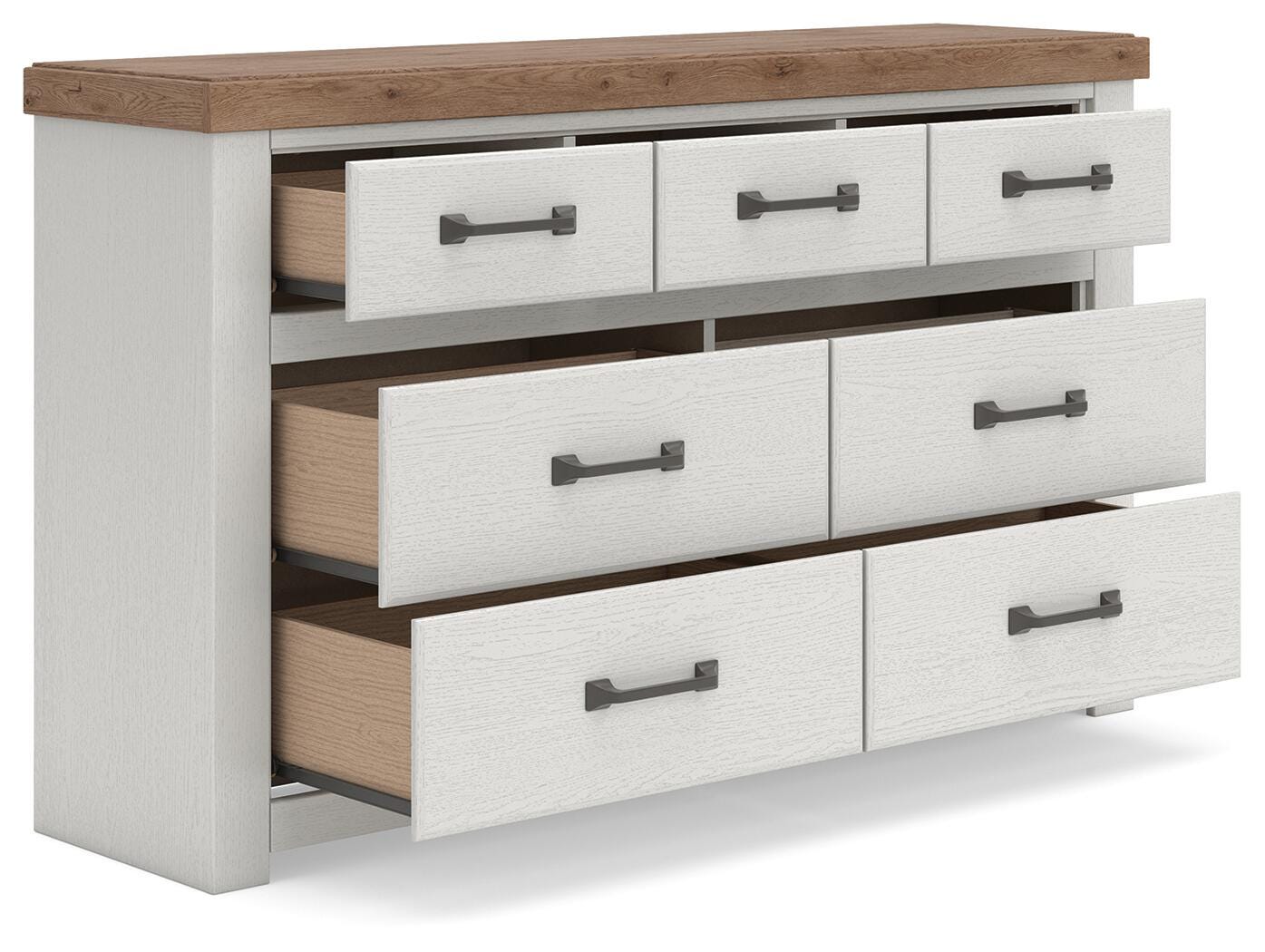 Savonport Twin Panel Storage Bed, Dresser, Mirror and Chest