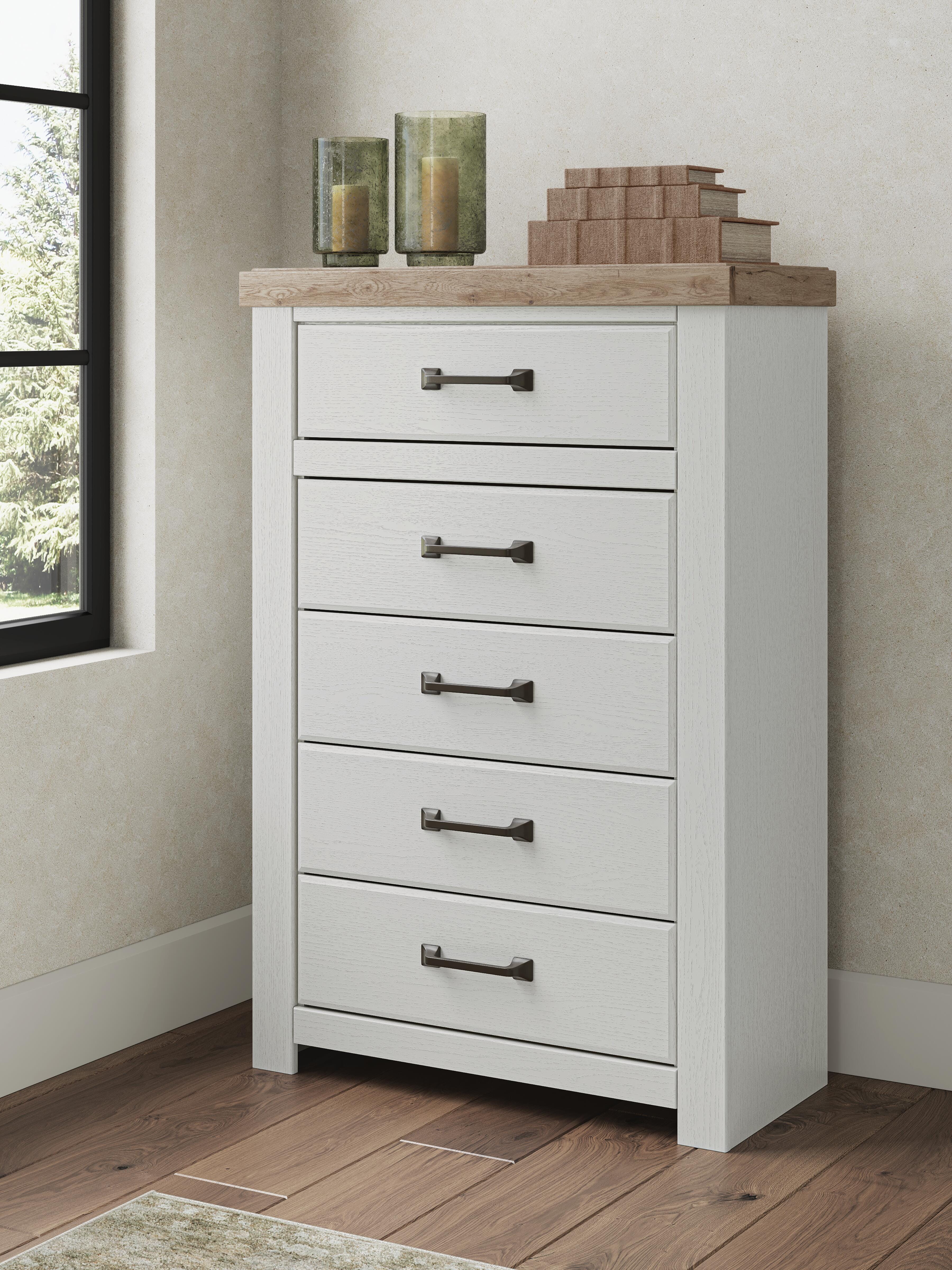 Savonport King Panel Bed, Dresser, Mirror and Chest