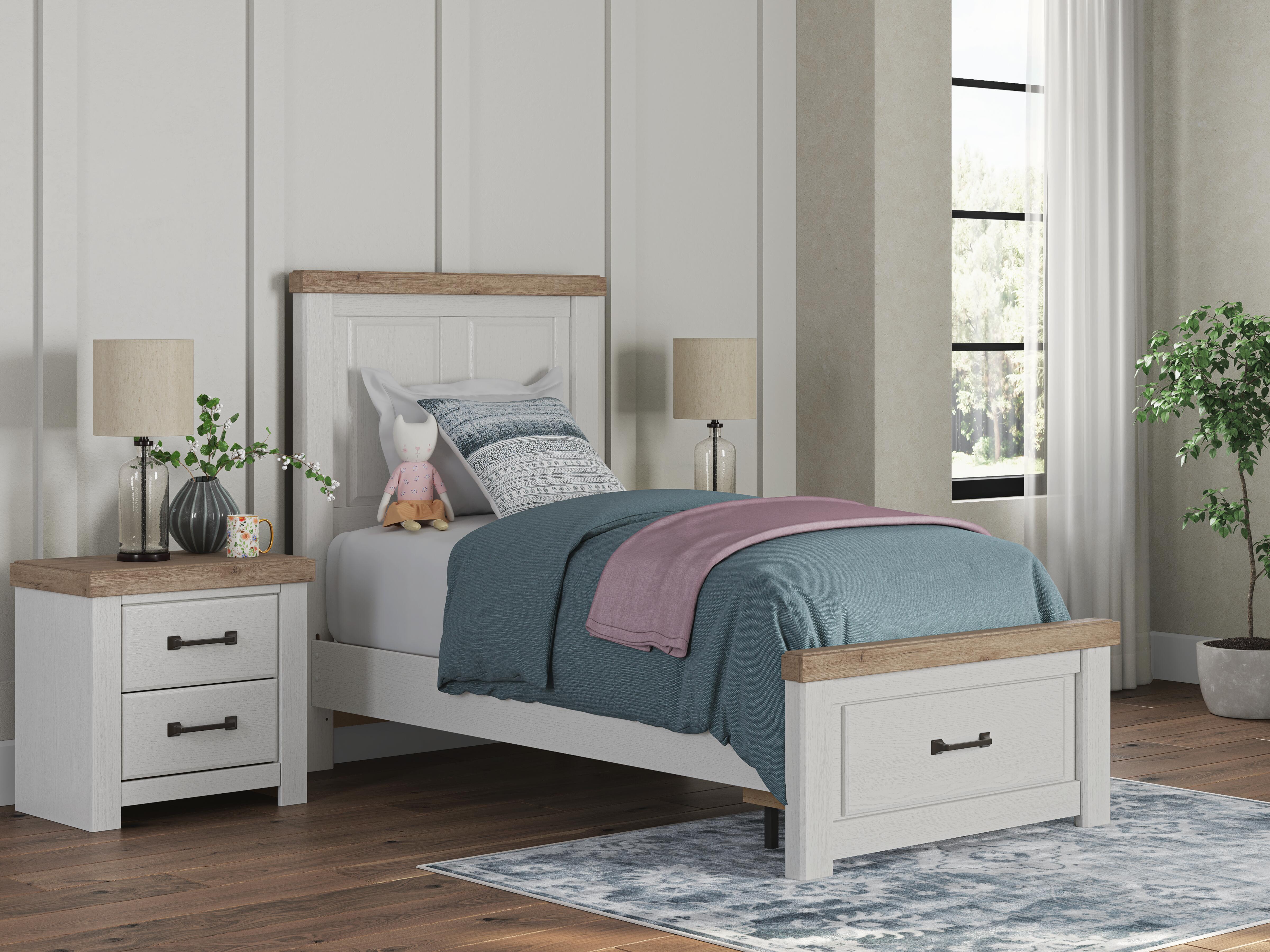 Savonport Twin Panel Storage Bed, Dresser, Mirror and Chest